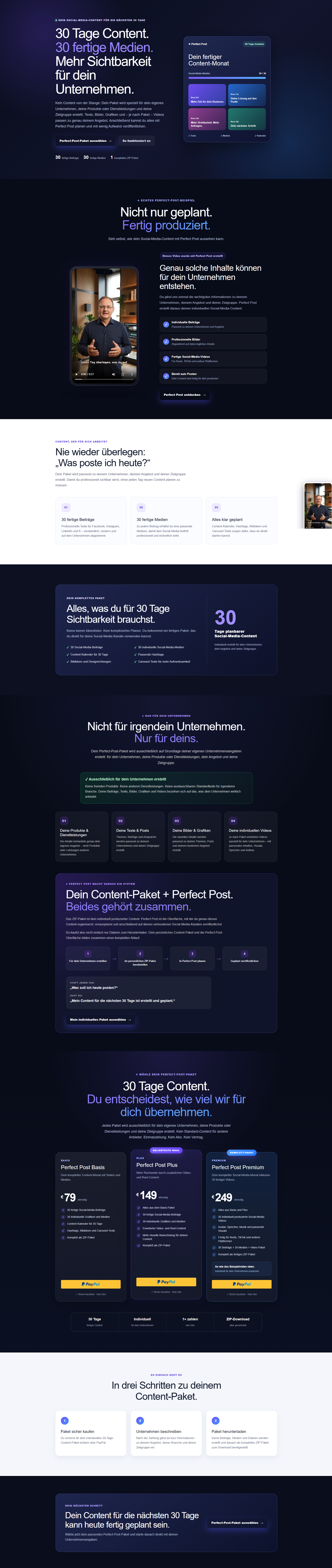 Beispiel einer mit EasyFunnel erstellten Landingpage